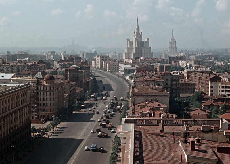 Москва 1950-ых на цветных фотографиях