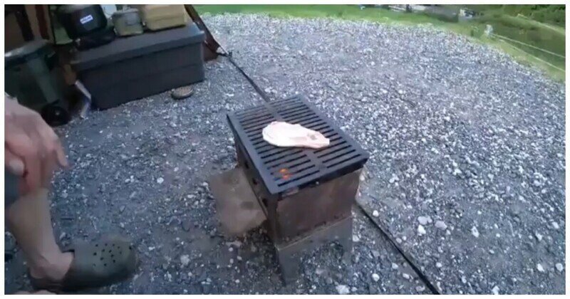 Не самая удачная попытка пожарить мясо