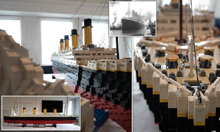  Копия Титаника из 25 000 игрушечных кубиков LEGO