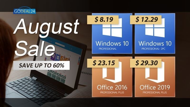 Августовская распродажа на Godeal24: ключи для  Windows 10 Pro всего за $8.19