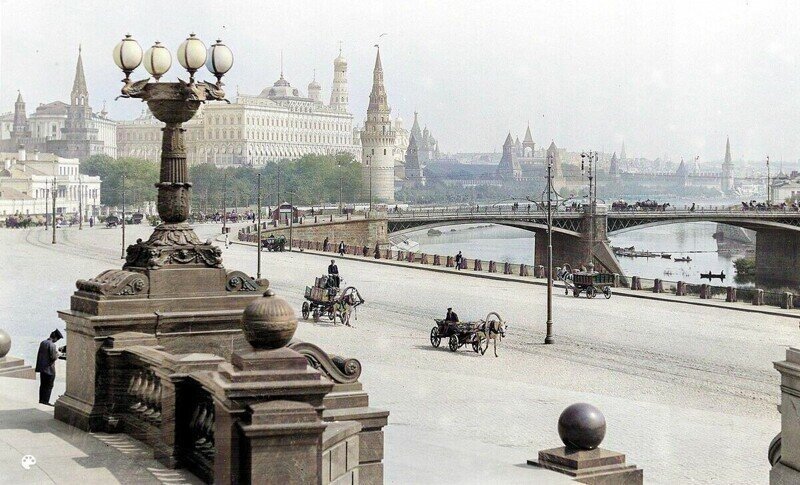 Цветные фотографии Москвы, жизнь улиц и архитектура 1860-1899гг