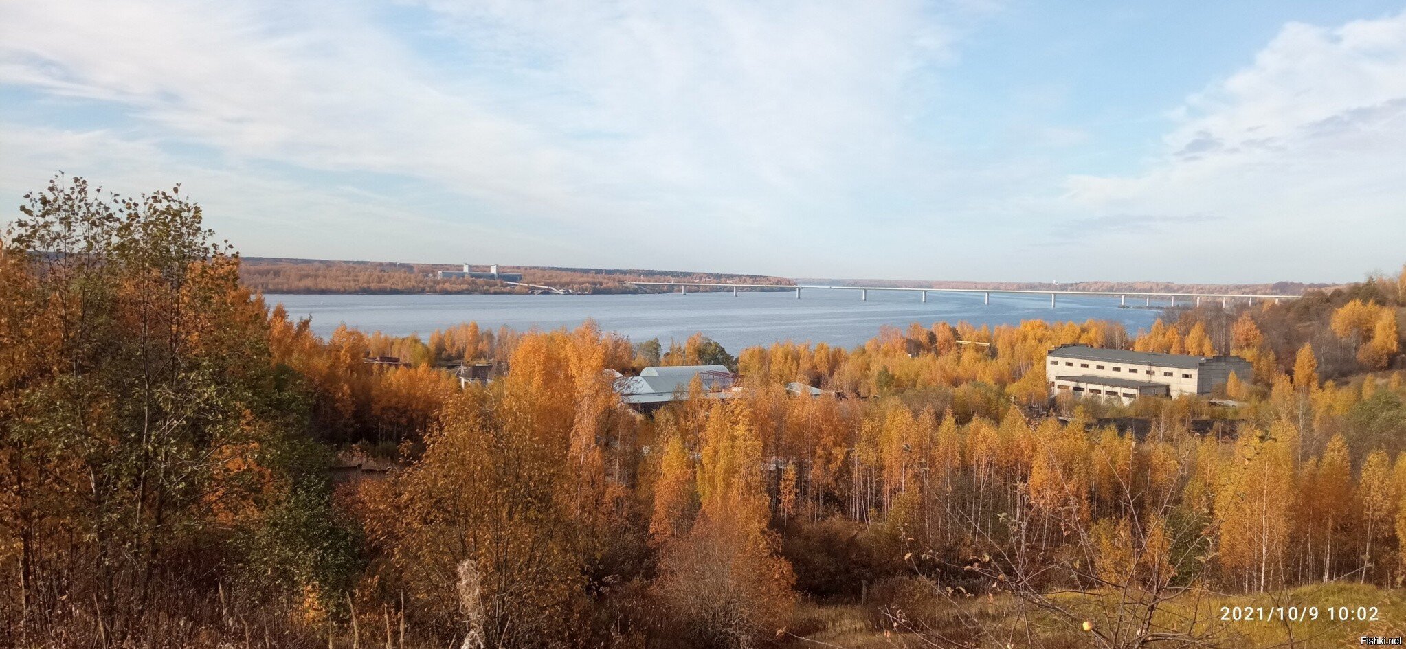 Мост в Кинешме, вид из Заволжска