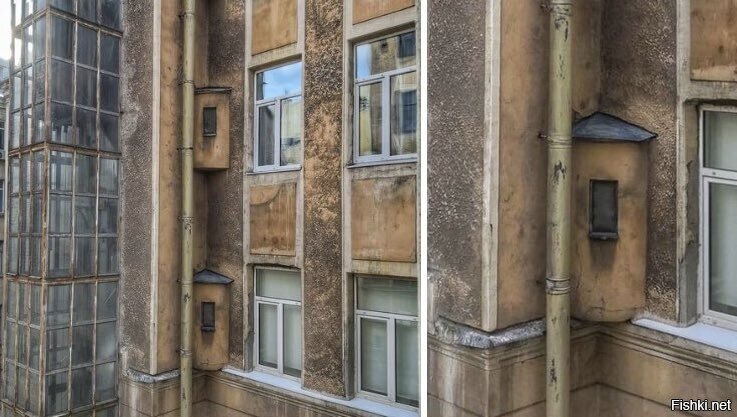 в Петербурге во дворах-колодцах, прямо на стенах иногда можно увидеть выпуклы...