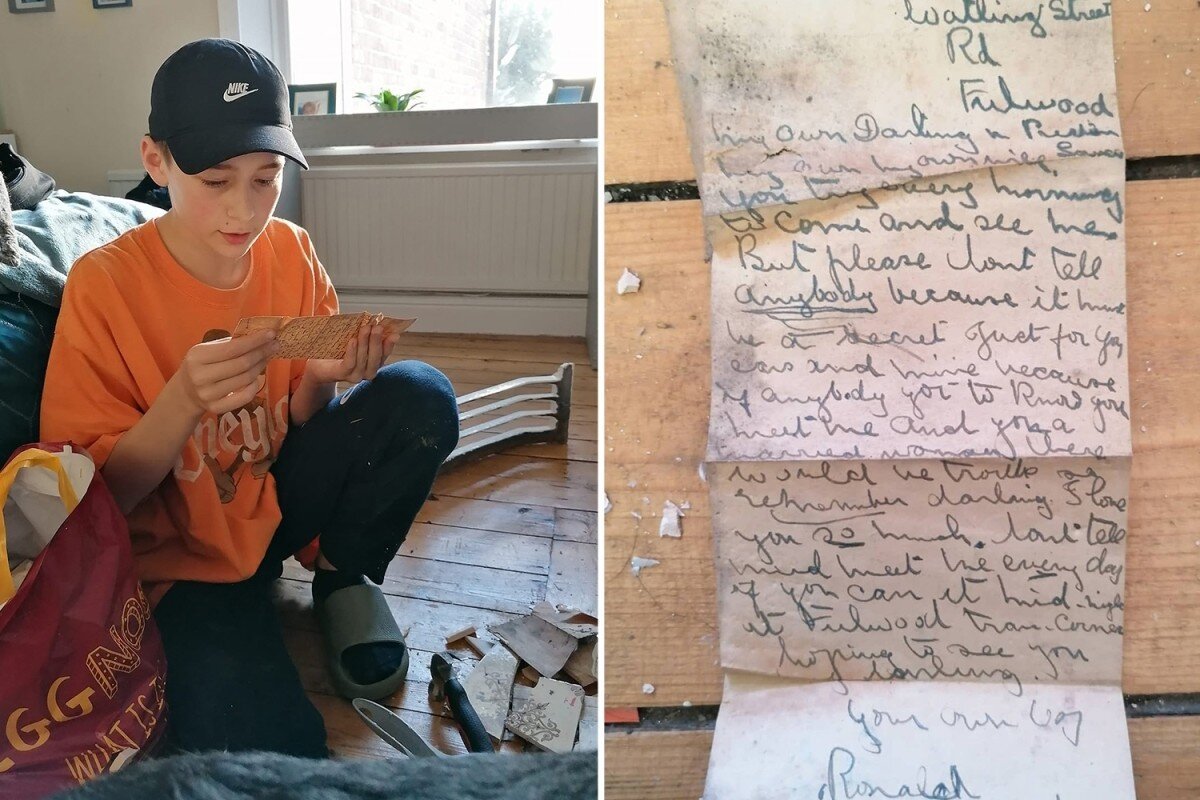 Семья нашла в доме старинное письмо