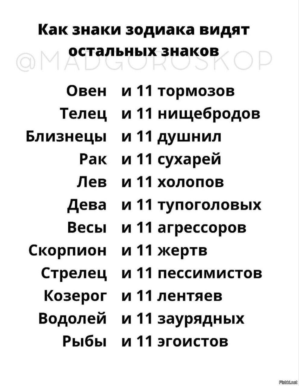 каждый знак на своей волне