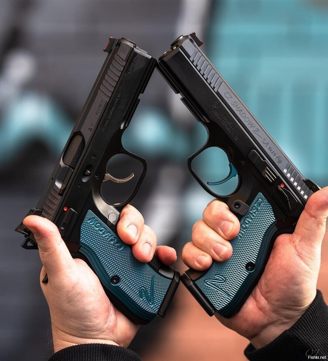 Пара CZ Shadow 2 Blue с 4,89" стволом и магазином на 19 патронов 9x19 Para