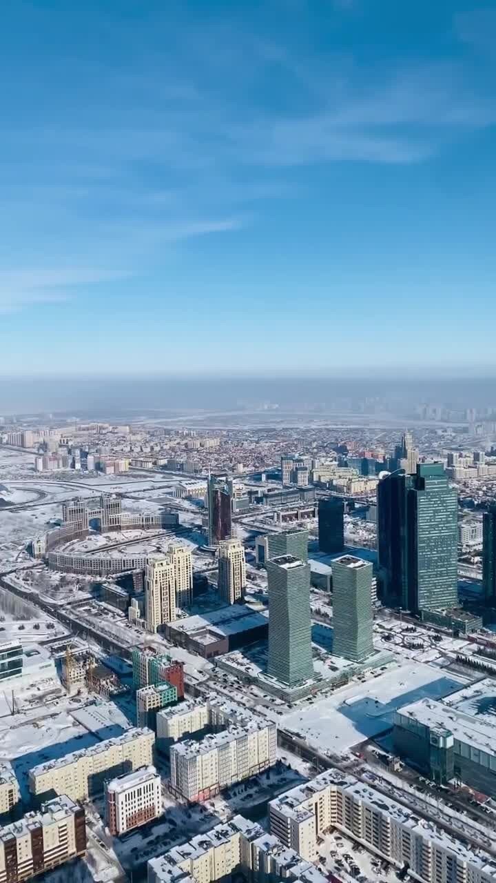 Видео с вершины "Абу-Даби Плаза"с самого высокого здания в Астане 
