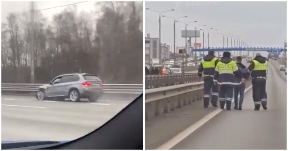 «Стрельба, массовая авария и пожар»: в Москве лихач на BMW устроил гонки с сотрудниками ДПС