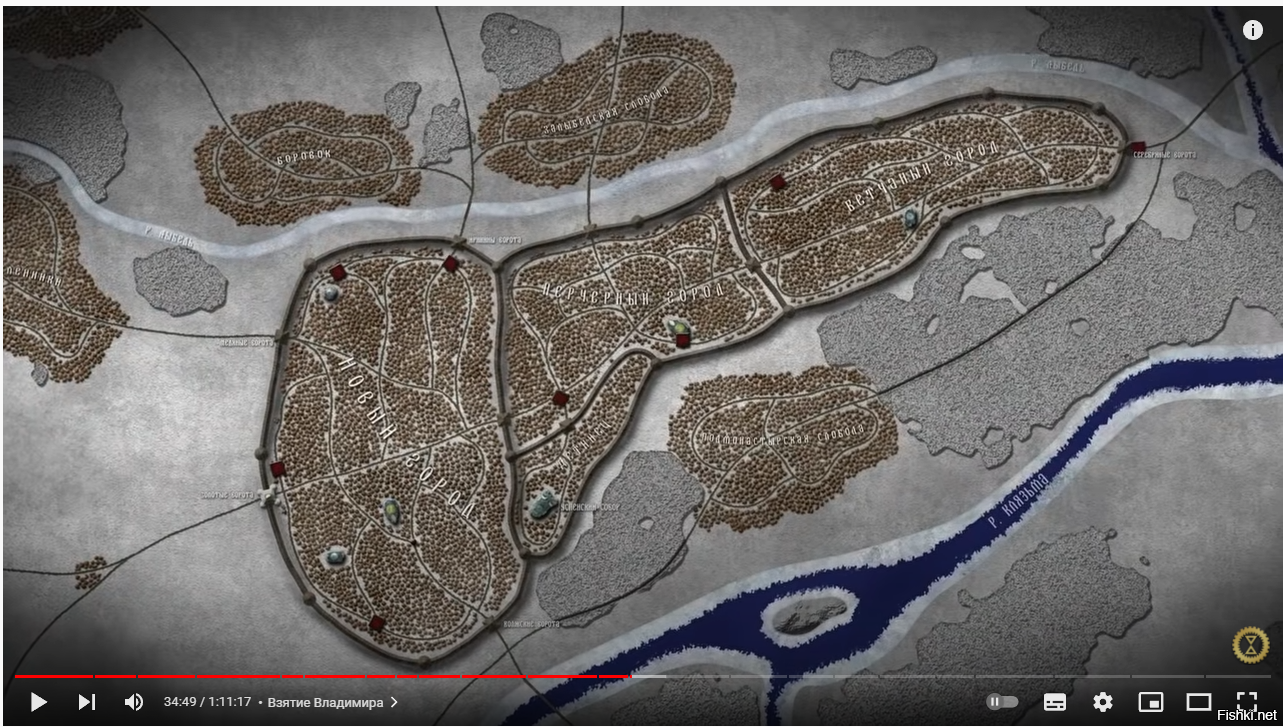 Карта древнего Владимира