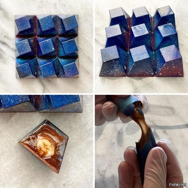 Конфеты My Night Sky: фундук, соленая карамель и ганаш с коричневым маслом из...