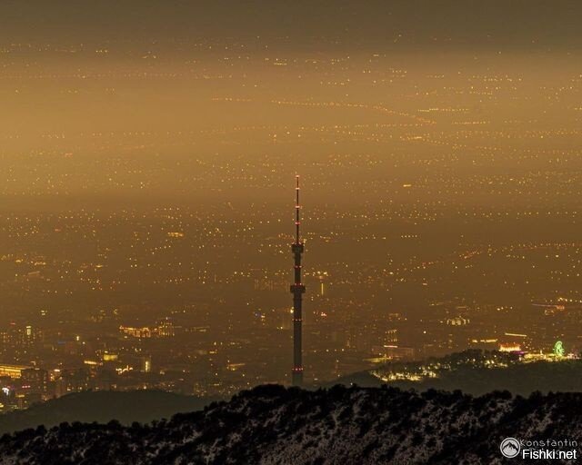 Огни ночной Алматы