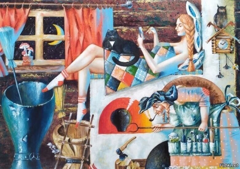 Она в котле варила зелье