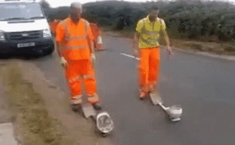 На грабельках тренироваться надо