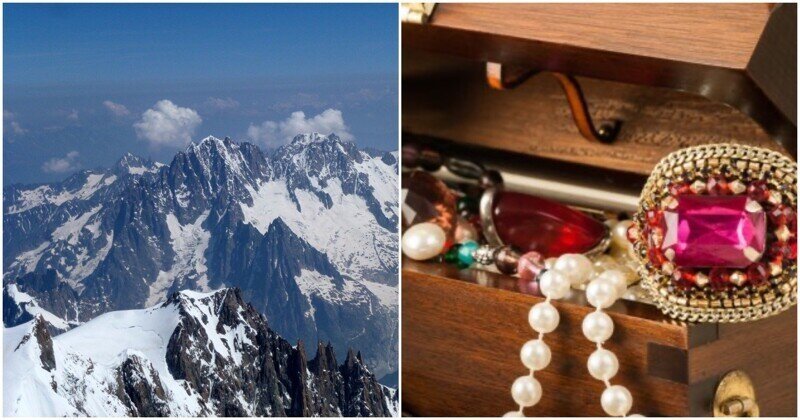 Альпинист случайно нашел ящик с драгоценными камнями