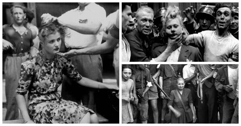 Шокирующие фотографии: как во Франции наказывали женщин за сотрудничество с нацистами
