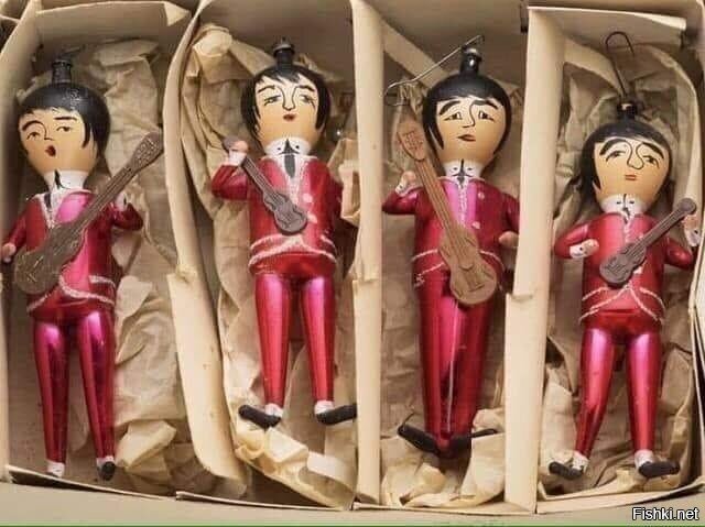 Елочные игрушки «The Beatles» Италия, 1964 г
