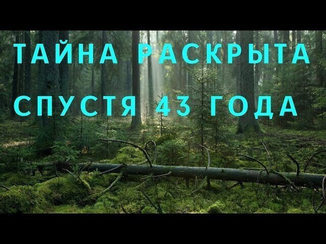 Тайна которую раскрыли спустя 43 года