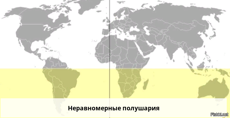 В общем-то ничего странного – в Северном полушарии не только гораздо больше с...