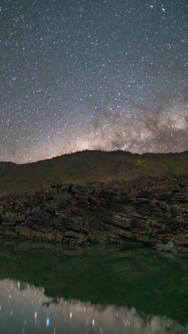 Ускоренное видео звёздного неба