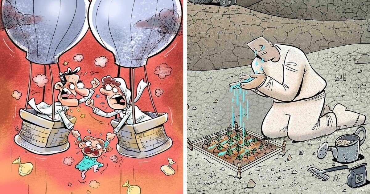 Карикатуры, которые честно и остро показывает проблемы современного мира
