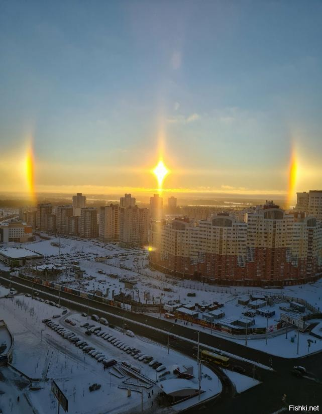 Сегодня утром над Минском появлялось вот такое гало