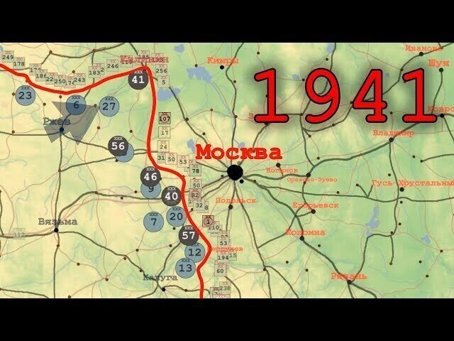 Великая Отечественная война, 1941-45 гг. на карте