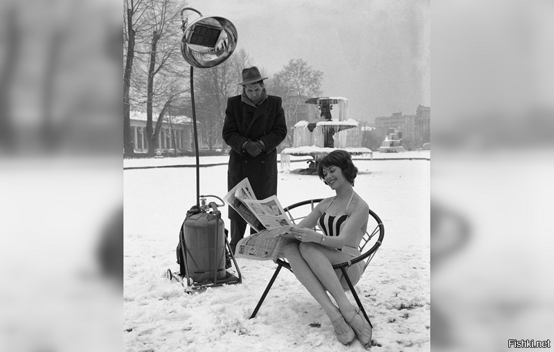 Реклама инфракрасных обогревателей Германия 60е годы