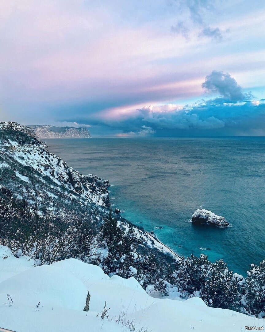 Зима на мысе Фиолент, Крым