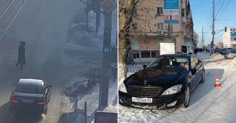 В Омске автомобилистка на «Мерседесе» сбила пенсионерку