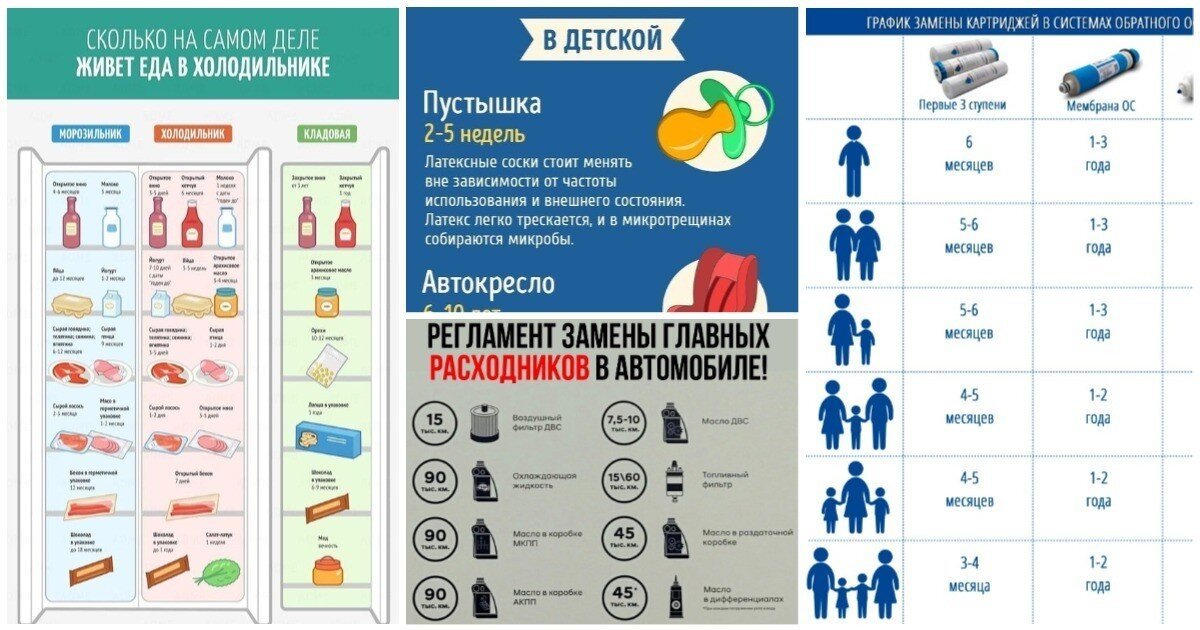 20 важных регламентов и сроков, из которых вы узнаете, что уже пора менять в этой жизни