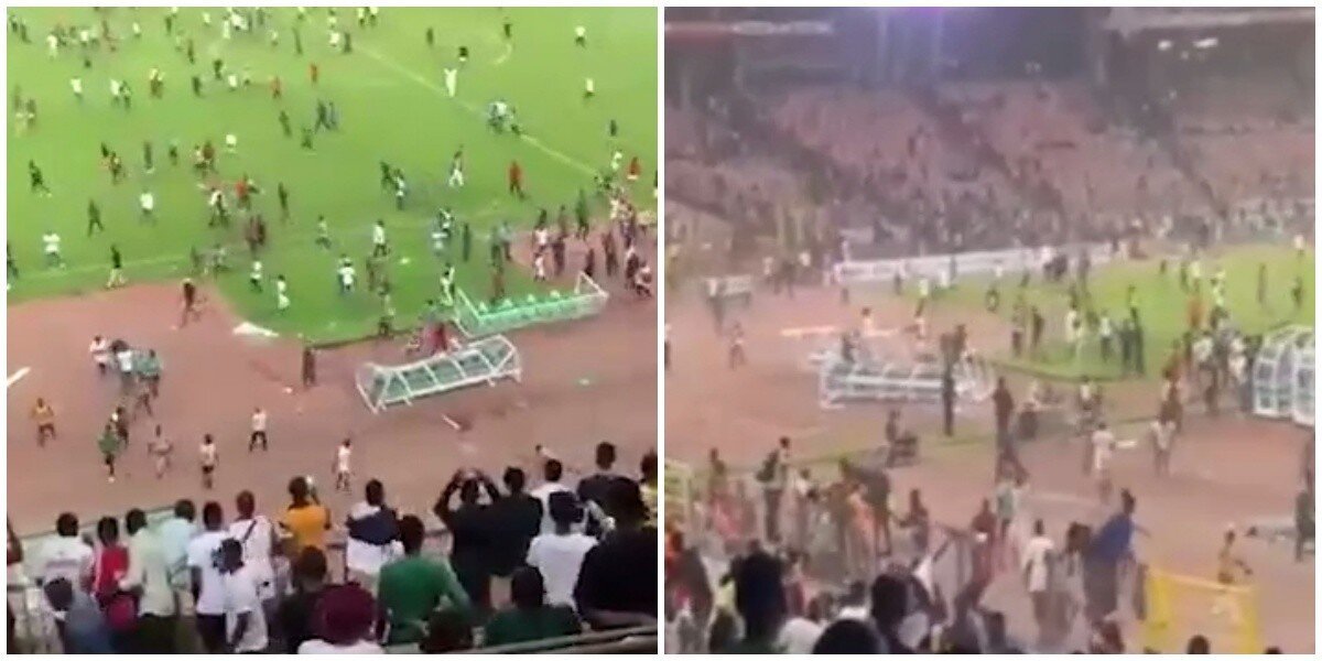 В Нигерии болельщики разгромили стадион и выгнали с него игроков из-за проигрыша