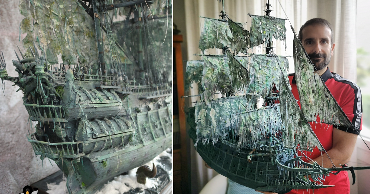 &nbsp;Моделист построил точную копию корабля из «Пиратов Карибского моря»