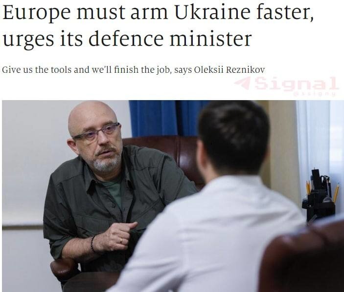 Министр обороны Украины Резников признал в интервью The Economist отправку на фронт необученных солдат, которые там гибнут