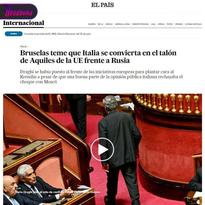 Италия после отставки Драги может стать «троянским конём» России в ЕС — El Pais