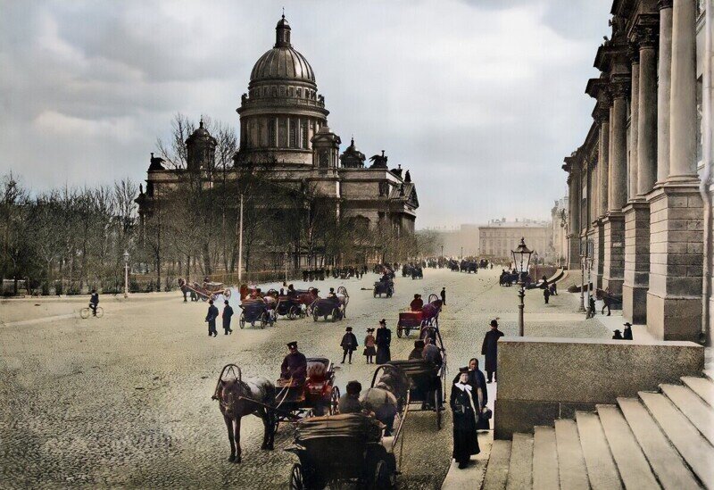 Санкт-Петербург начала 20 века. Удивительные снимки немецкого фотографа в цвете