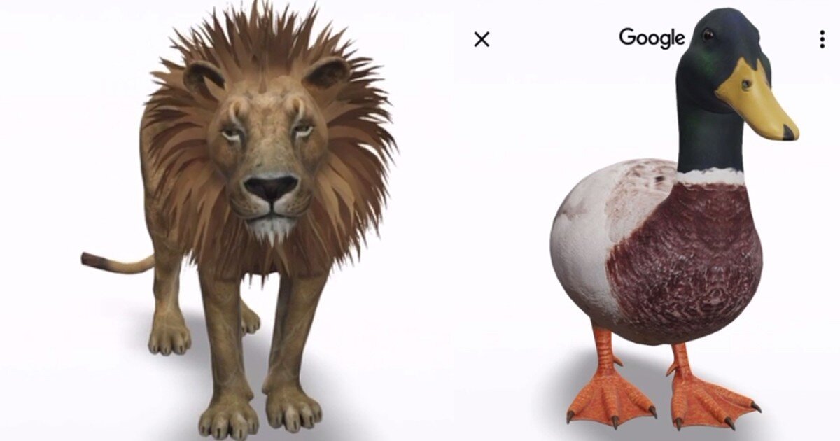 Гугл добавил функцию 3D-моделей для животных, которые можно "разместить" у себя в квартире