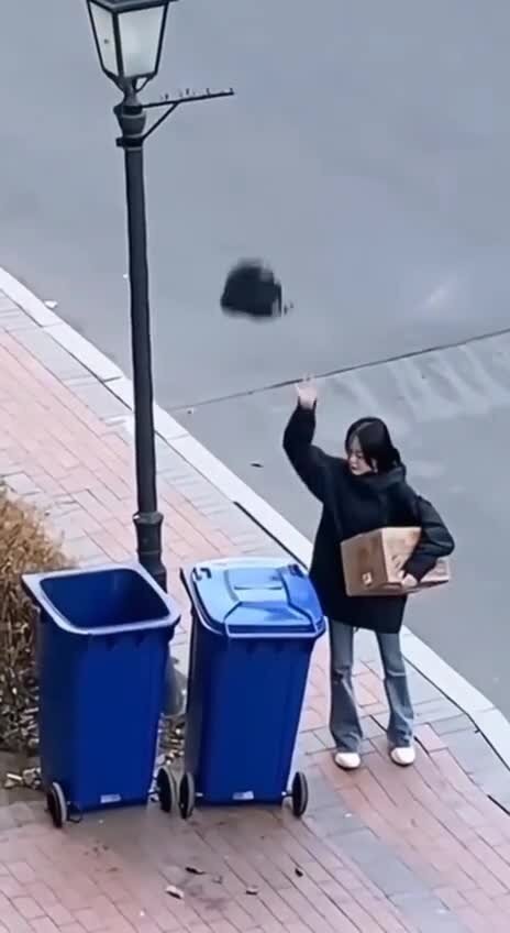 Оригинальный вынос мусора