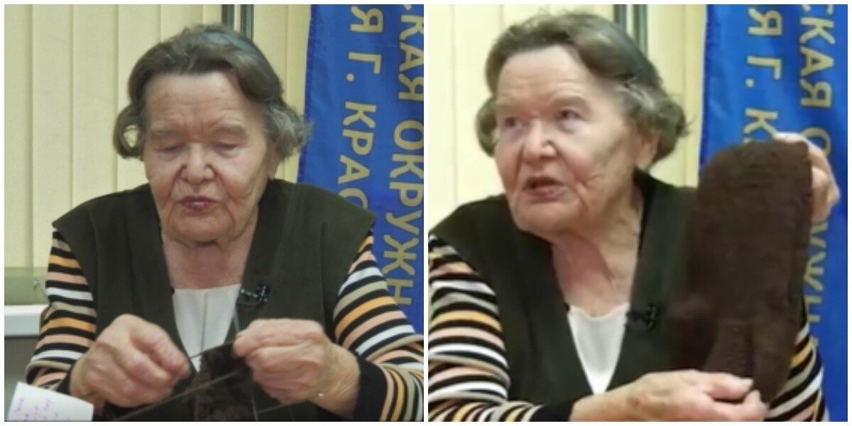 "В 1941 году я начала вязать носки солдатам": 90-летняя бабушка Миля из Краснодара вяжет носки для российских солдат