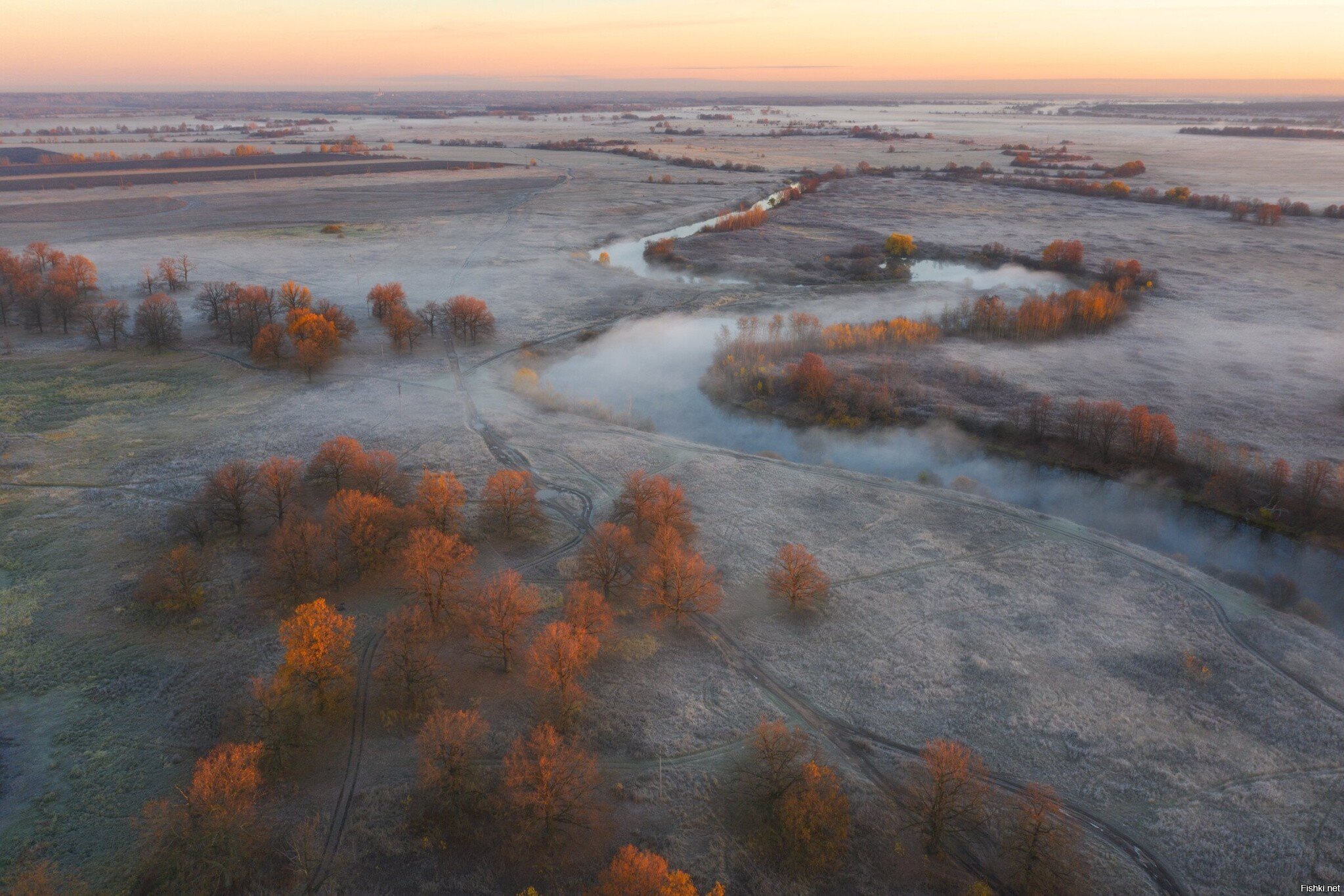 Морозное октябрьское утро в Дубках