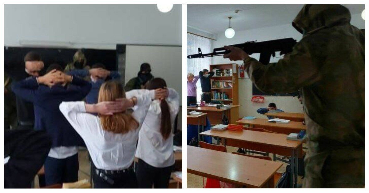 «Всем встать! Руки за голову!»: в Кабардино-Балкарии провели «учения»: к школьникам врывались люди в масках и брали их «в заложники»