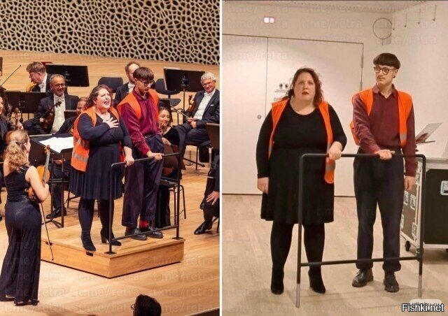 Экоактивисты попытались сорвать концерт в Филармонии на Эльбе в Гамбурге, при...