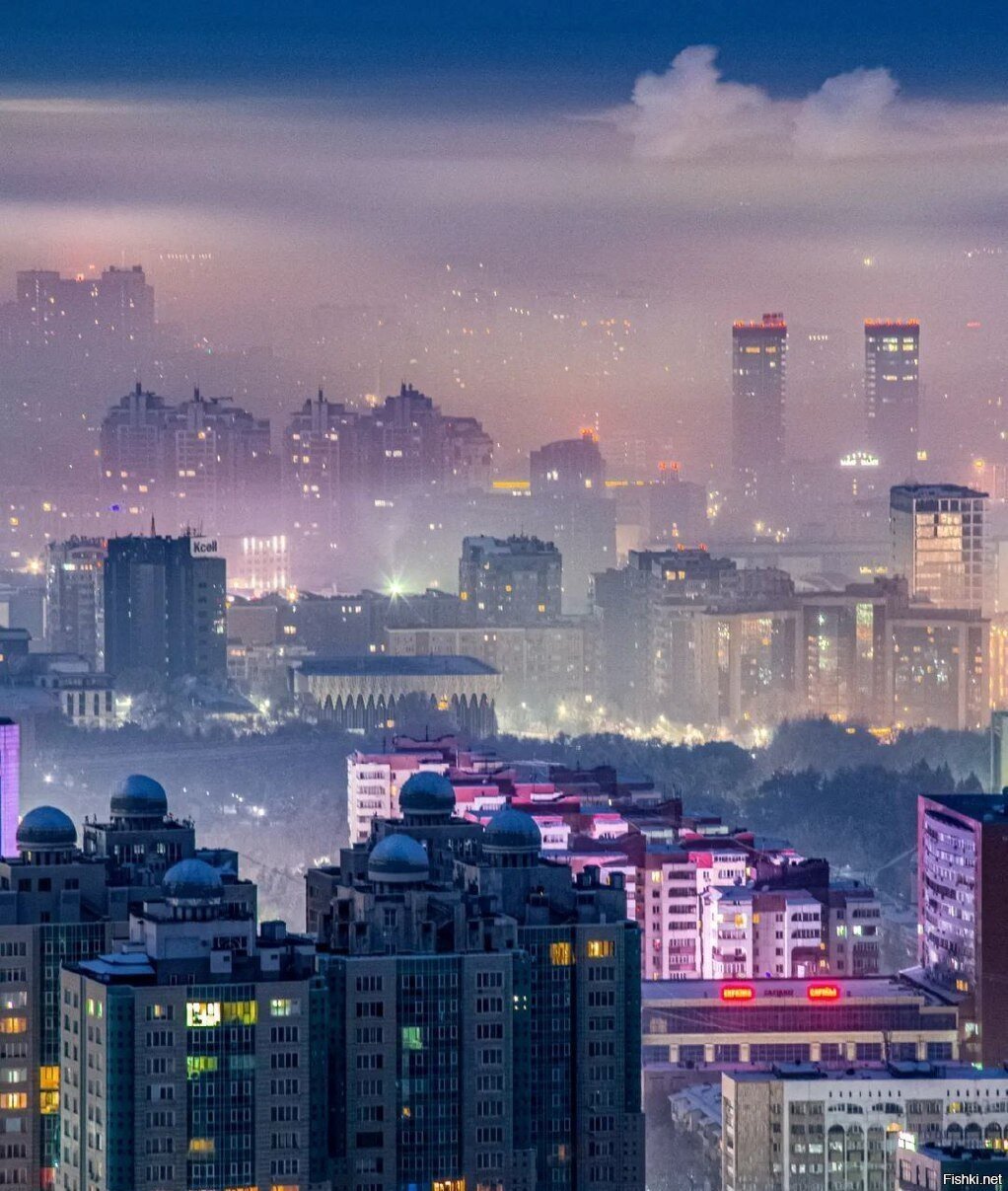 Вечерняя Алма-Ата сегодня