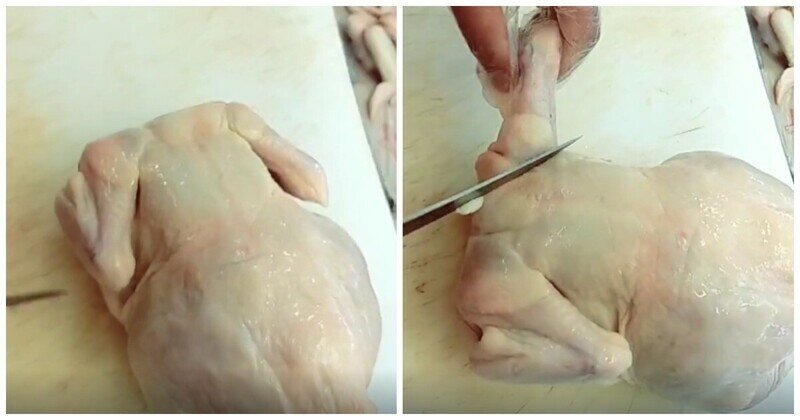 Как быстро разделать курицу