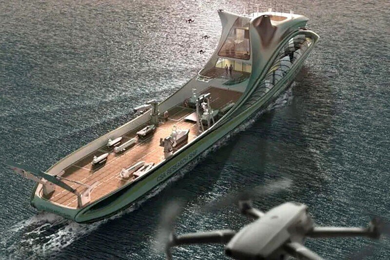 «Авианосец для дронов». Первое в мире беспилотное научно-исследовательское судно ввели в эксплуатаци