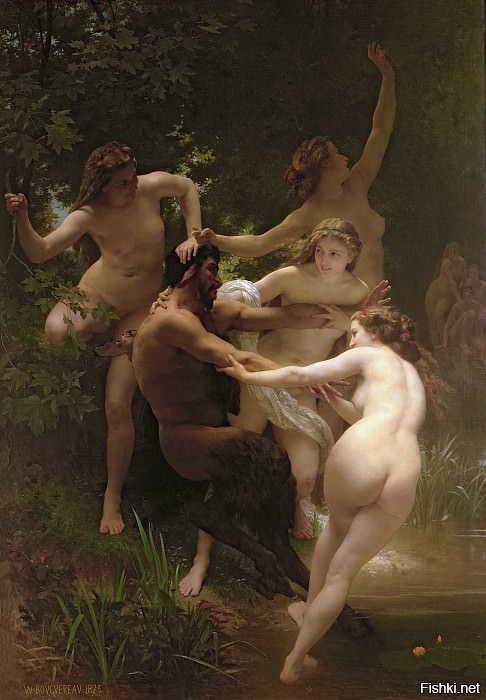 **Адольф Уильям Бугро – Нимфы и Сатир, **1871