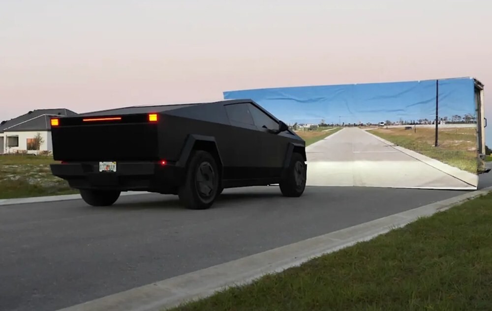 Tesla Cybertruck на автопилоте отказалась таранить стену с нарисованной пустой дорогой