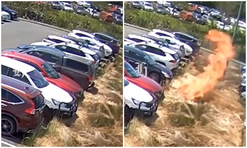 Припарковался и случайно спалил 28 автомобилей