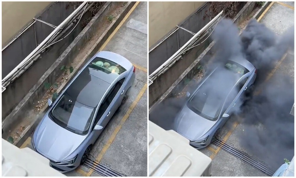 Самопроизвольное возгорание китайского электромобиля