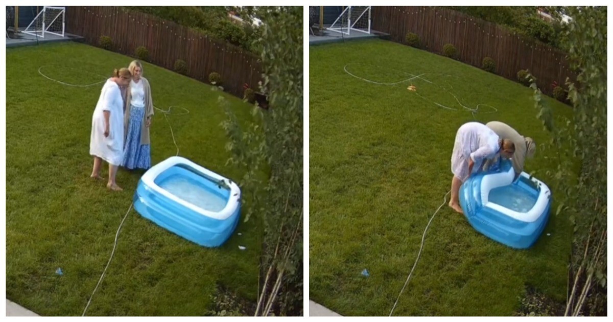 Забавные попытки женщин слить воду из бассейна