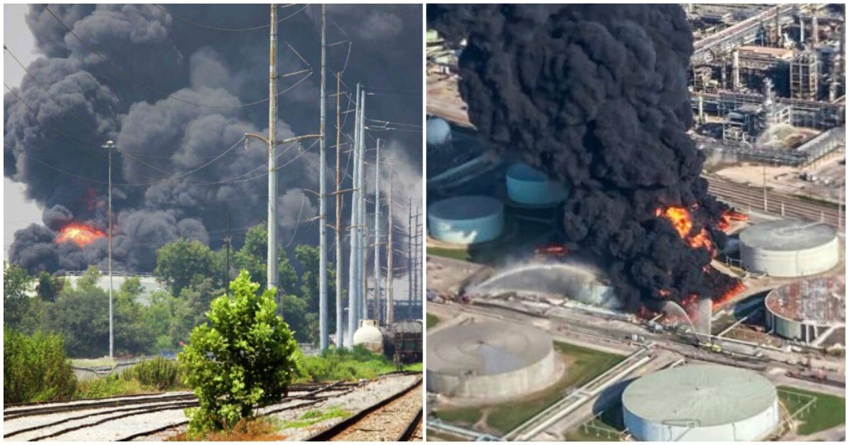 В США третий раз за год горит крупнейший НПЗ в Луизиане